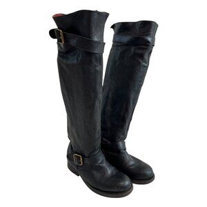 Jeffrey Campbell boots The Wishlist II Knee High Black Leather